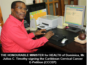 THE HONOURABLE MINISTER for HEALTH of Dominica, Mr. Julius C. Timothy