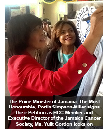 The Prime Minister of Jamaica, The Most Honourable, Portia Simpson-Miller