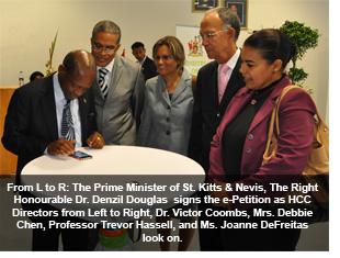 The Prime Minister of St. Kitts & Nevis, The Right Honourable Dr. Denzil Douglas