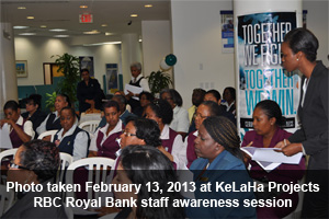 KeLaHa Projects RBC Royal Bank staff awareness session