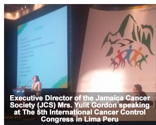 Executive Director of the Jamaica Cancer Society (JCS) Mrs. Yulit Gordon