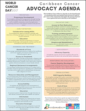 THE HCC CARIBBEAN CANCER ALLIANCE CANCER ADVOCACY AGENDA THE HCC CARIBBEAN CANCER ALLIANCE CANCER ADVOCACY AGENDA