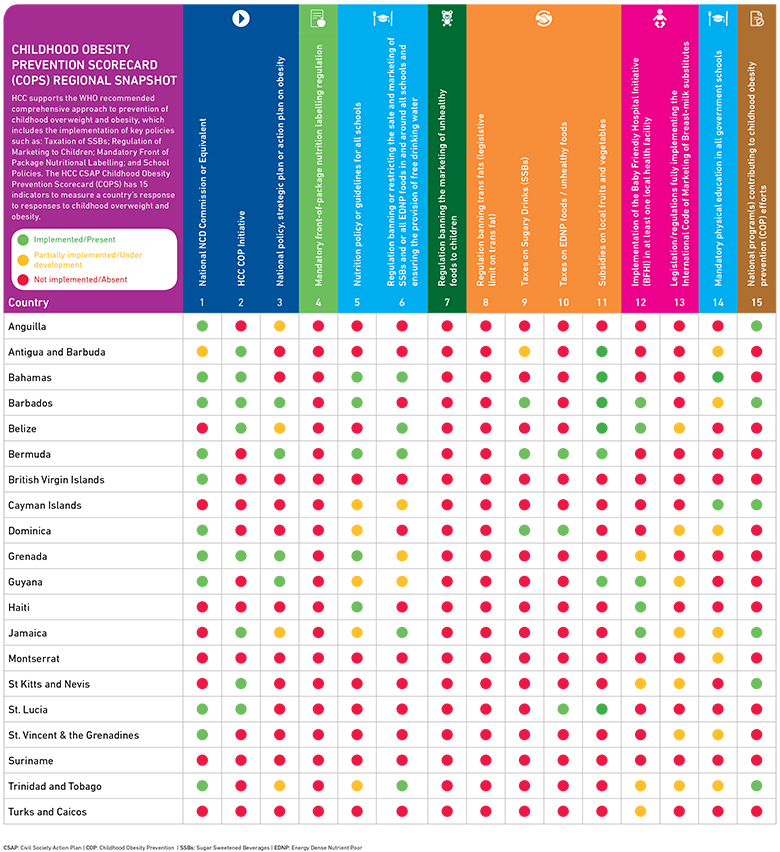 Childhood Obesity Prevention Scorecard (COPS) Regional Snapshot