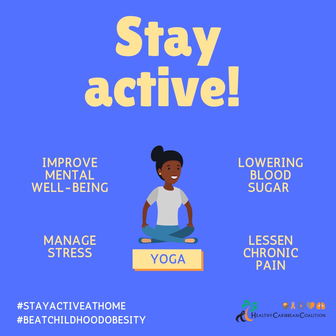 Lets Get Active At Home Physical Activity Visuals Healthy Caribbean