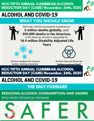 5th Caribbean Alcohol Reduction Day (CARD) 2020 Infographics 5th Caribbean Alcohol Reduction Day (CARD) 2020 Infographics