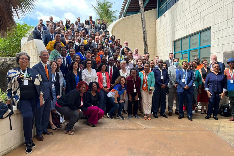 group photo from SIDS High-level Technical Meeting on NCDs and Mental Health