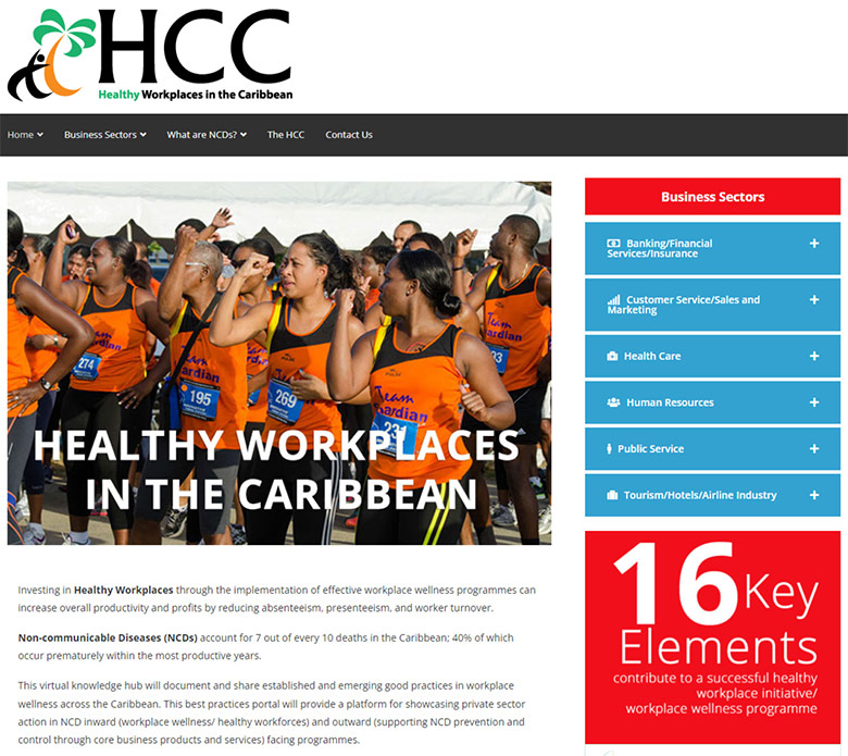 Healthy Workplaces in the Caribbean web portal
