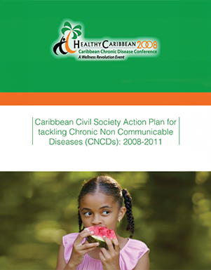 report cover with a green header and a picture of a young girl eating a slice of water melon