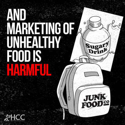 marketing Unhealthy Food graphic