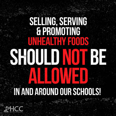 Selling unhealthy food graphic