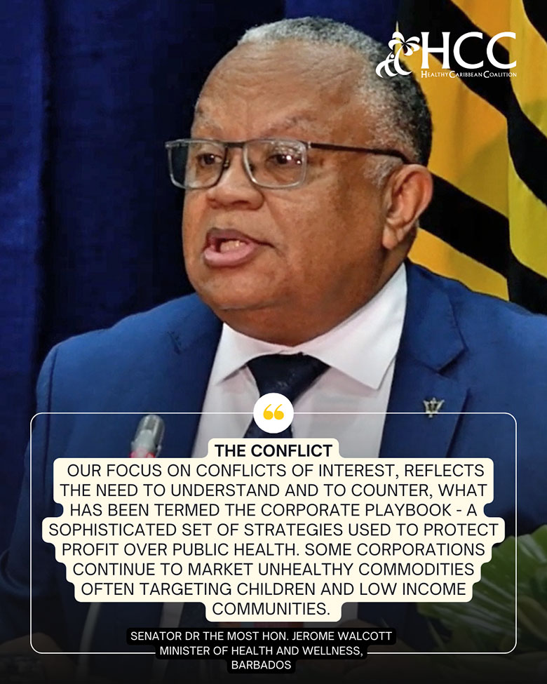 Senator Dr. The Most Honourable Jerome Walcott Senior Minister, Ministry of Health and Wellness, Barbados
