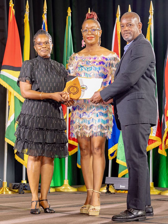 Sheen Warner Edwards presenting at the 36th CBU Awards