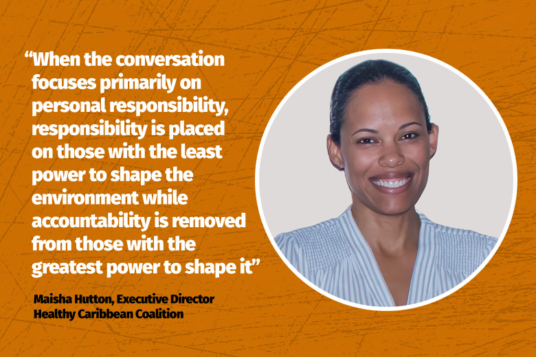 Maisha Hutton profile picture on a scratched orange background